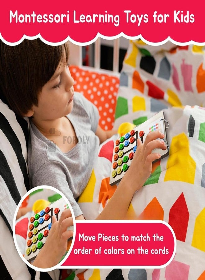 FOROLY Colour Coder Fun Filled Brain Exercise Puzzle, Wooden Logic Game, Multiple Levels, Kids Montessori Slide Puzzle I Color & Pattern Matching Learning Toys (Ages 4+) - Image 5